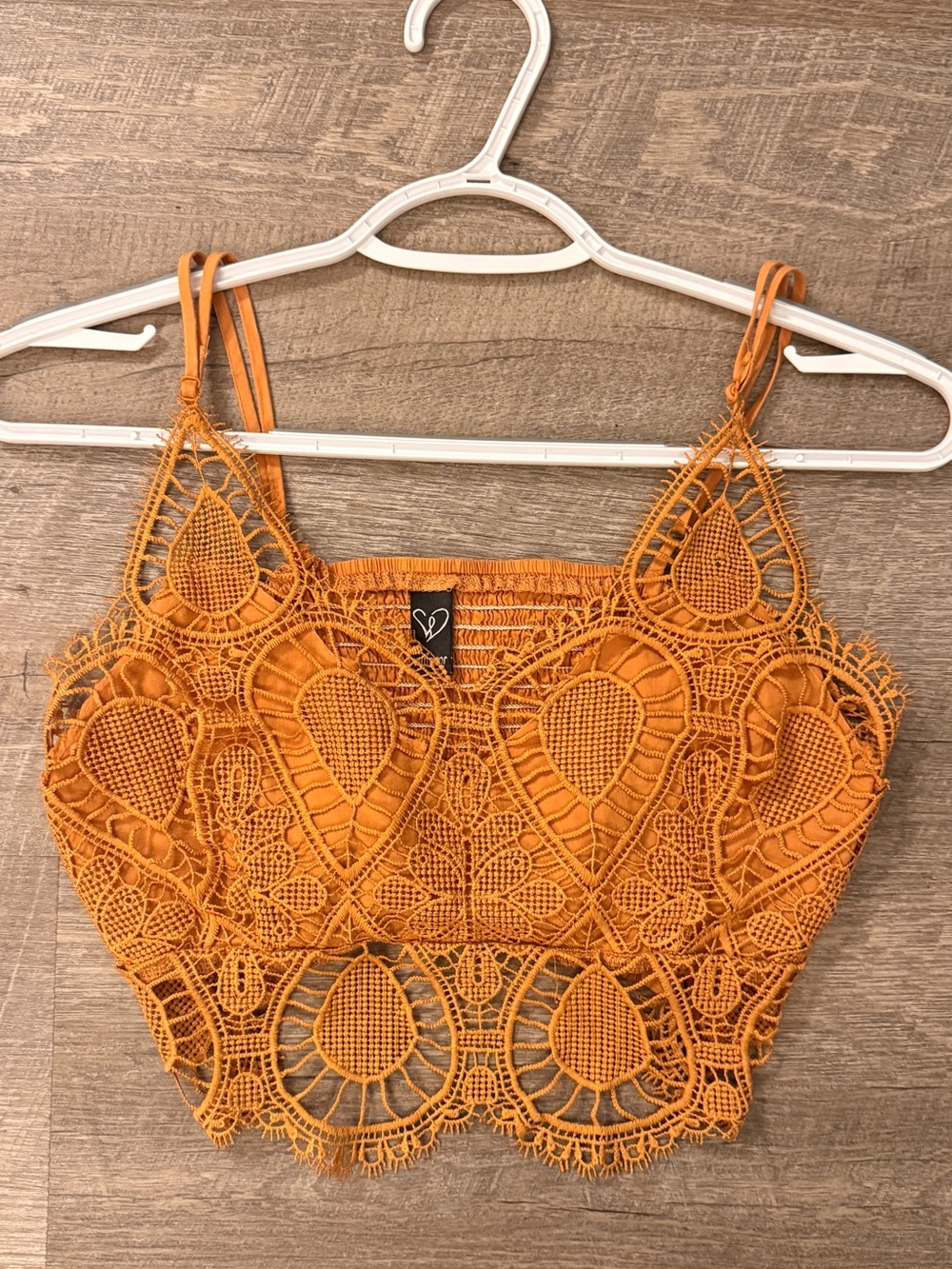 Windsor Mustard Crochet Lace Crop Top